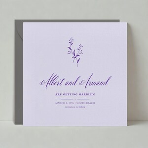 Plantilla personalizable para guardar la fecha de boda, atrevida y tipográfica, simple y minimalista, sin papel, descarga instantánea.