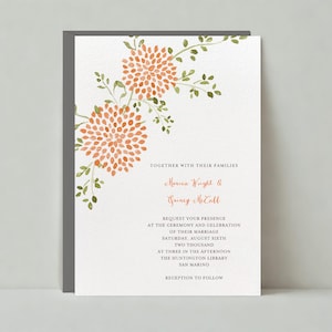 Hochzeitseinladung Vorlage | Illustrativ, Romantisch | Herbst Unterhaltsam | Sofort Download, personalisierbar | Papierlose Post