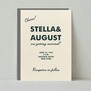 Papierloze post aanpasbare sjabloon huwelijksuitnodiging | Vet en typografisch | Moderne huwelijksuitnodiging | Direct downloaden