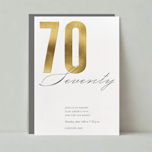 Papierloze post aanpasbare sjabloon uitnodiging verjaardagsfeestje | Gedurfd en typografisch, modern | Mijlpaal verjaardag | Direct downloaden