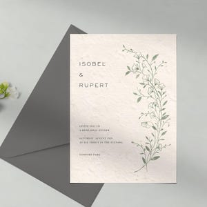 Modelo de convite para jantar de ensaio personalizável sem papel | Boho | Delicado, ilustrações florais, flores | Download instantâneo