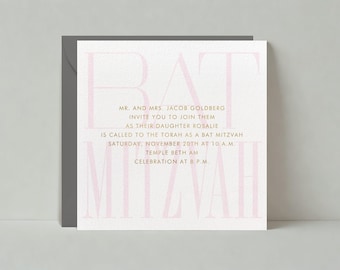 Paperless Post Customizable Bar And Bat Mitzvah Party Invitation Template | Handwritten, Script, Cursive | Instant Download