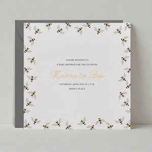 Paperless Post Anpassbare Babypartyeinladungsvorlage | Illustrativ | Honig, Buzz, Biene, Bzz, Hummel | Sofort Download