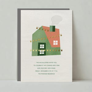 Paperless Post Customizable Housewarming Party Invitation Template | Graphic | Christmas, Holiday, Gold Foil, Metallic | Instant Download