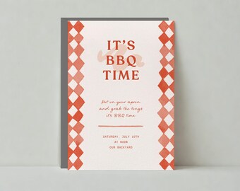 Paperless Post Customizable Barbecue And Picnic Party Invitation Template | Cheerful And Vibrant | Summer Entertaining | Instant Download