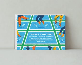 Customizable Kids Birthday Party Invitation Template | Dance Floor, Dancing, Jump, Jumping, Celebrate | Instant Download | Paperless Post