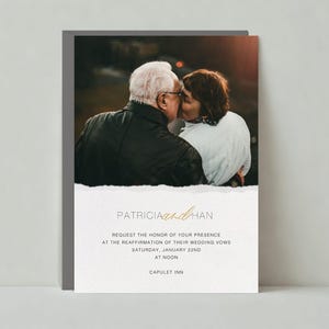 Zaproszenie na imprezę | Proste i minimalistyczne | Zaproszenie na ślub, Zdjęcie | Szablon postu bez papieru do dostosowania | Natychmiastowe pobranie