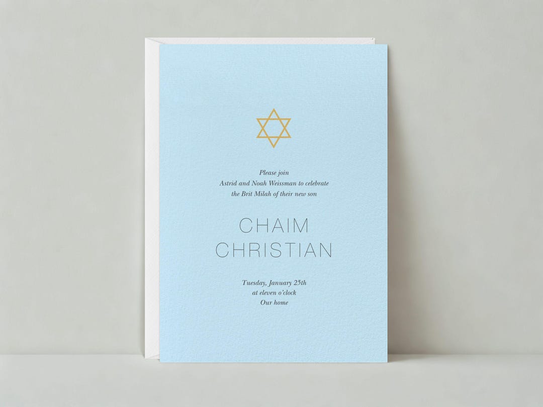 Paperless Post Customizable Baby Naming and Bris Invitation Template ...