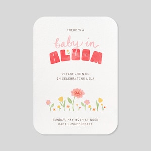 Paperless Post Anpassbare Babypartyeinladungsvorlage | Illustrativ | Illustration, Süß, Blumen, Blüte, Floral | Sofort Download