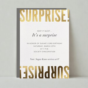 Uitnodiging verjaardagsfeestje | Vet en typografisch | Modern, gewaagd, metaal | Papierloze aanpasbare postsjabloon | Direct downloaden