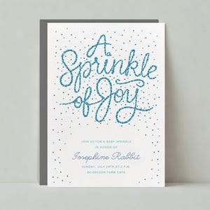 Paperless Post Anpassbare Babypartyeinladungsvorlage | Illustrativ | Spaß, Kunst, Schrift, Punkte, Schreibschrift | Sofort Download