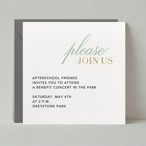 Professional Party Invitation | Bold And Typographic, Classic And Elegant |Paperless Post Customizable Template | Instant Download