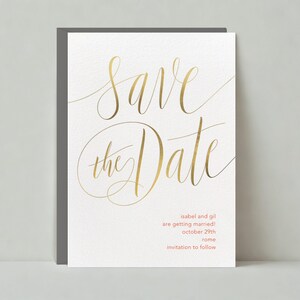 Plantilla personalizable para guardar la fecha de boda / Negrita y tipográfica / Cursiva, caligrafía, florituras / Publicación sin papel / Descarga instantánea