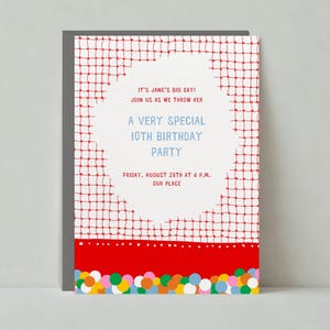 Papierloze post aanpasbare sjabloon voor kinderverjaardagsfeestje | Ballenbak, speeltuin, speelplaats, net | Direct downloaden