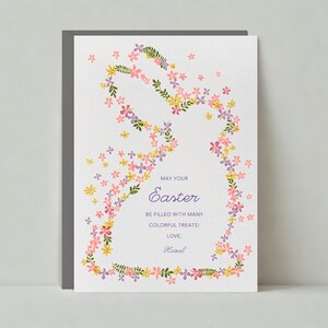 Paperless Post Anpassbare Osterkartenvorlage | Blumen, Hasen, Hasen, Tiere, Blumen | Sofort Download