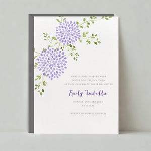 Modelo de convite para festa de primeira comunhão personalizável sem papel | Rústico | Batismo e batizado, folhas, flores | Download instantâneo