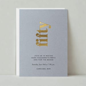 Plantilla de invitación para fiesta de cumpleaños personalizable sin papel / Audaz y tipográfica, simple, minimalista, moderna / Descarga instantánea
