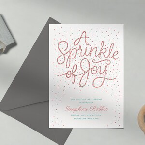 Paperless Post Anpassbare Babypartyeinladungsvorlage | Illustrativ | Babys, Punkte, Liebe, Niedlich, Streusel, Freude | Sofort Download
