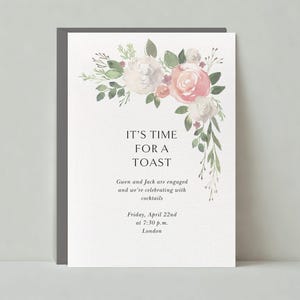 Modelo de convite de chá de panela personalizável sem papel | Ilustrativo | Chá de panela, aquarela, minimalista | Download instantâneo