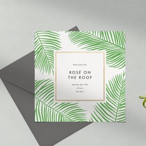 Aanpasbare sjabloon voor de uitnodiging van het diner | Grafisch | Cocktailparty, lentevermaak | Direct downloaden | Papierloze post