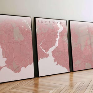 Individuelles Triptychon Geschenk – 3-Panel Stadt Poster von Jedem Ort | Personalisierte Wandkunst