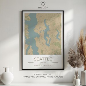 "Wo wir gelebt haben Karte - ""Seattle"" | Ideales Einweihungsgeschenk