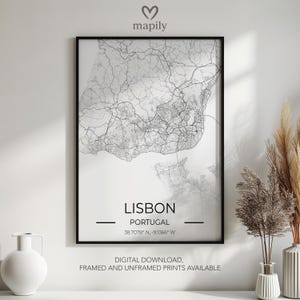 Wo wir gelebt haben Karte - Lissabon Poster | Ideales Einweihungsgeschenk