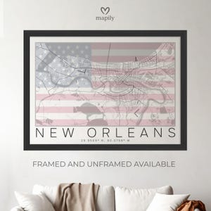New Orleans Karte Geschenk | Louisiana Stadt Kunst | Unikat NoLa Souvenir | Karneval Geschenk