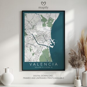 Benutzerdefinierte Stadt Poster von Valenica - Abschlussgeschenk mit Bedeutung | Stilvoller Wanddruck