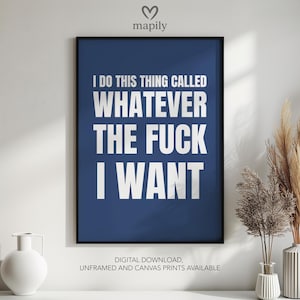 I Do This Thing Rude Print, Funny Poster, Sarcastic Quotes, Humorous Wall Art, Sassy Gift, Bold Home Decor