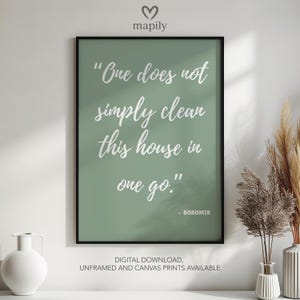 One Does Not Simply Print, Rude Wall Art, Funny Poster, Sarcastic Quote Decor, Sassy Humor Gift, Kitchen Decoration