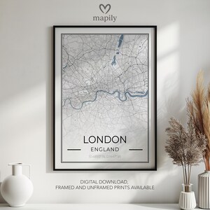 London City Map Print, Sentimental City, Hometown Wall Gift, Stylish Poster, Personal Gift, Unique Moving Memory, Room Decor
