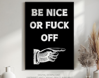 Sarcastic Quote Wall Art, Bold Sassy Print (Digital Download)