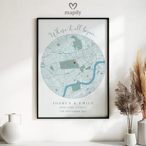 The Night We Met Karte | Personalisierte wo alles begann Druck | Personalisiertes Geschenk für Sie Romantisches Paar-Andenken