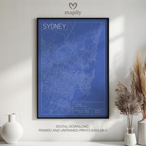 Custom Sydney Map Print, Sentimental City Gift, Memory Wall Art, Personalized Poster, Housewarming Present, Graduation Keepsake