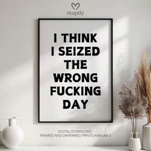 Life Is A Soup Fork Funny Print, Rude Wall Art, Sassy Quotes, Humorous Poster, Kitchen Decor Gift, Sarcastic Home Decor