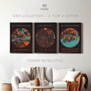 Custom City Map Set, Business HQ Decor, Workspace Wall Art, Urban Cartography Prints, Office Gift Idea, Modern City Design