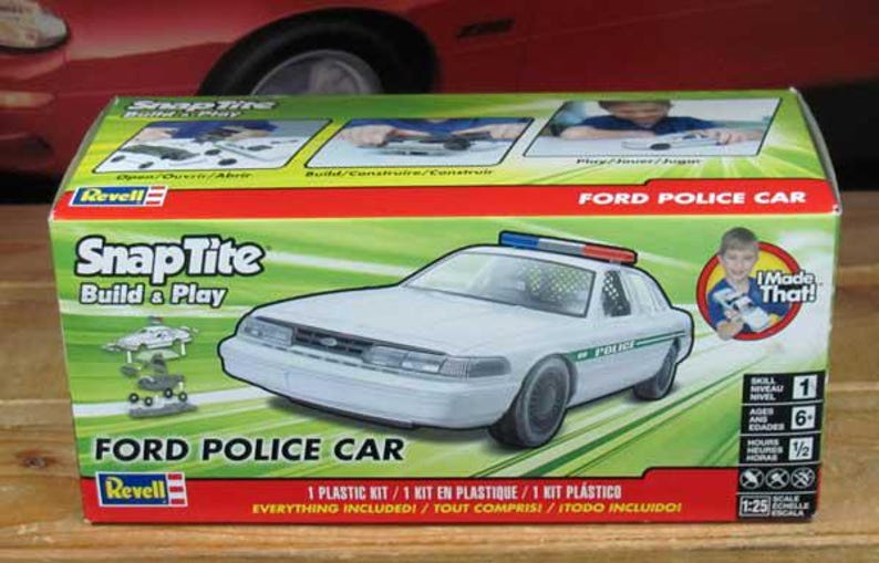 1/25 Ford Police Car Snaptite Build & Play Revell Model Kit - Etsy