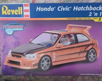 Revell 1/25 Honda Civic SI Hatch Back Tuner Model Kit - Etsy