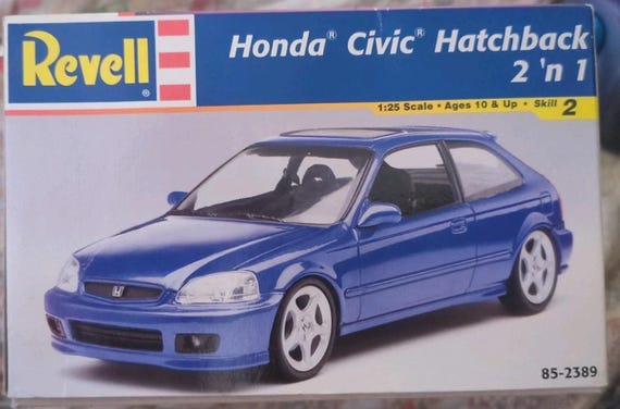 Revell 1/25 Honda Civic SI Hatch Back Tuner Model Kit - Etsy