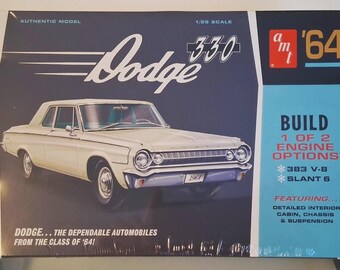 Kit de maqueta a escala 1/25 del Dodge 330 Hardtop '64 de AMT