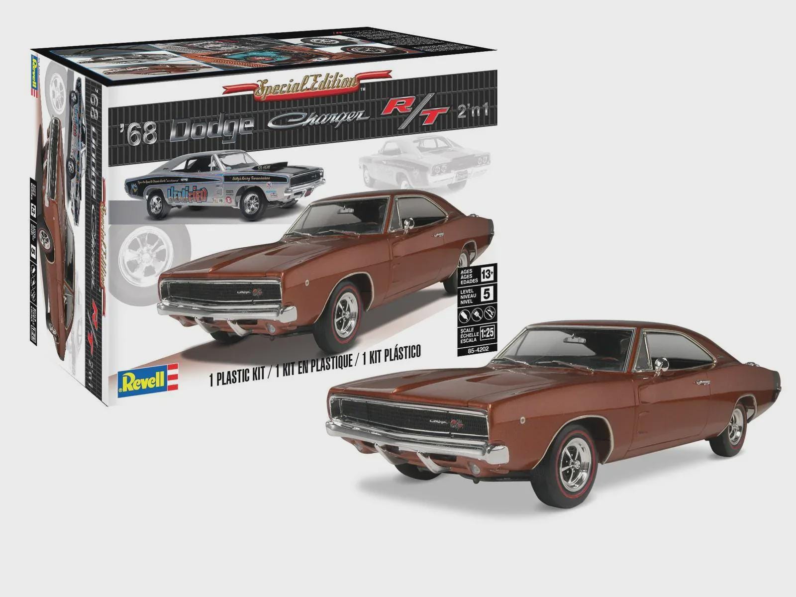 Revell 1/25 1968 Dodge Charger Model Kit - Etsy