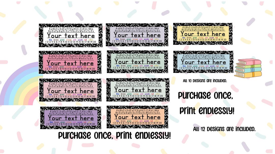 Customizable Student Name Tag: Classroom Management Template (canva ...