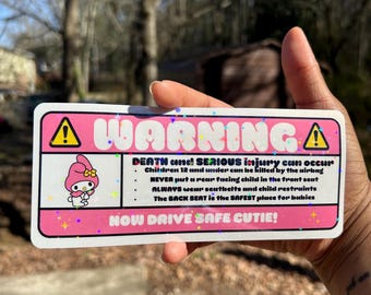 My Melody Warning Sticker