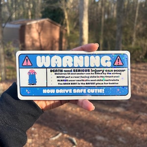 Kirby Warning Sticker