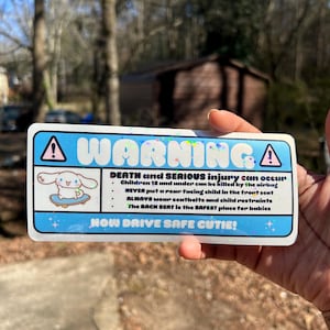 Cinnamoroll Car Warning Sticker