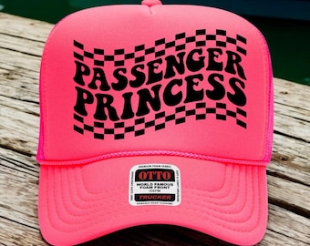 Passenger Princess Hat, Funny boating Hat, Funny trucker hat, Trucker Hat, Trendy Gift for Her, Custom Trucker Hat, Woman's Trucker