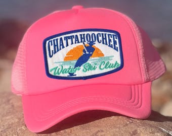 Chattahoochee Water Ski Club Trucker Hat, Water Ski Trucker Hat, Trucker Hat, Water Ski Patch, Chattahoochee Water Ski Club, water ski hat