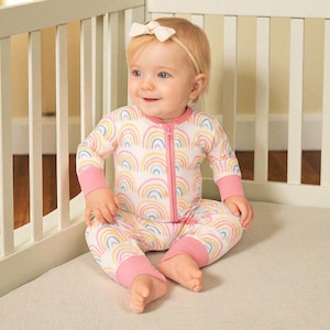Rainbow baby Pajamas, Bamboo Baby Pajamas, Convertible Zipper Footie, Bamboo Sleeper, Bamboo Zipper Romper, Baby Shower, Baby Shower Gift