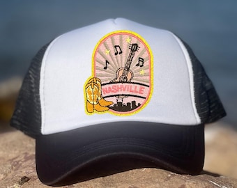 Nashville Trucker Hats, Bachelorette party Hats Nashville trucker Hat, Nashville birthday Hats, Nashville party favors Nash Bash, Nash Hat